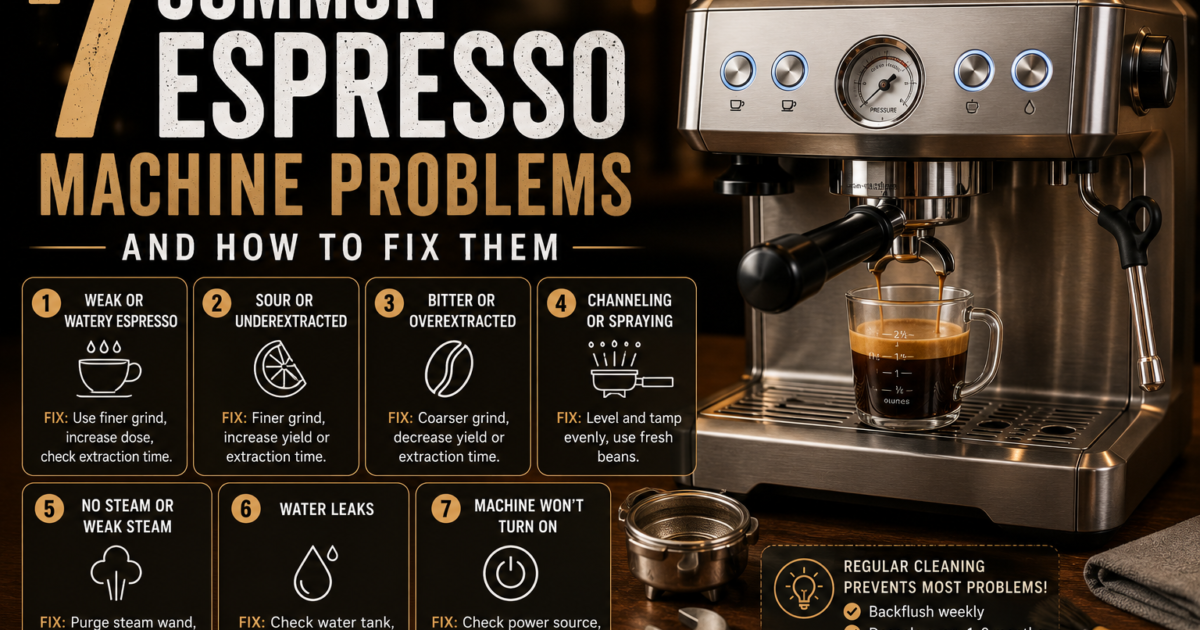 7 Common Espresso Machine Problems and How to Fix Them