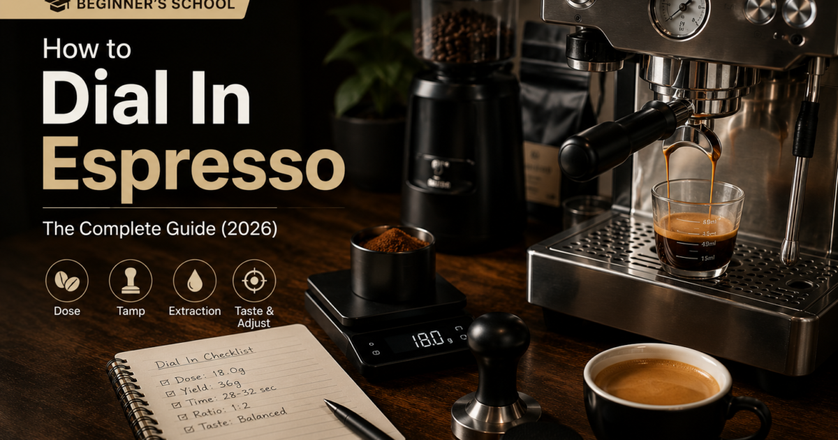 Beginner’s School: How to Dial In Espresso – The Complete Guide (2026)