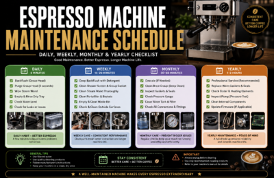 Espresso Machine Maintenance Schedule: Daily, Weekly & Yearly Checklist