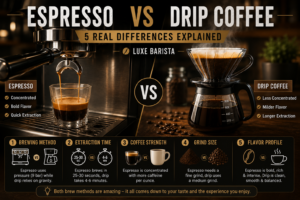 Espresso vs Drip Coffee 5 Real Differences Explained Luxe Barista