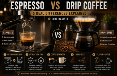 Espresso vs Drip Coffee: 5 Real Differences Explained