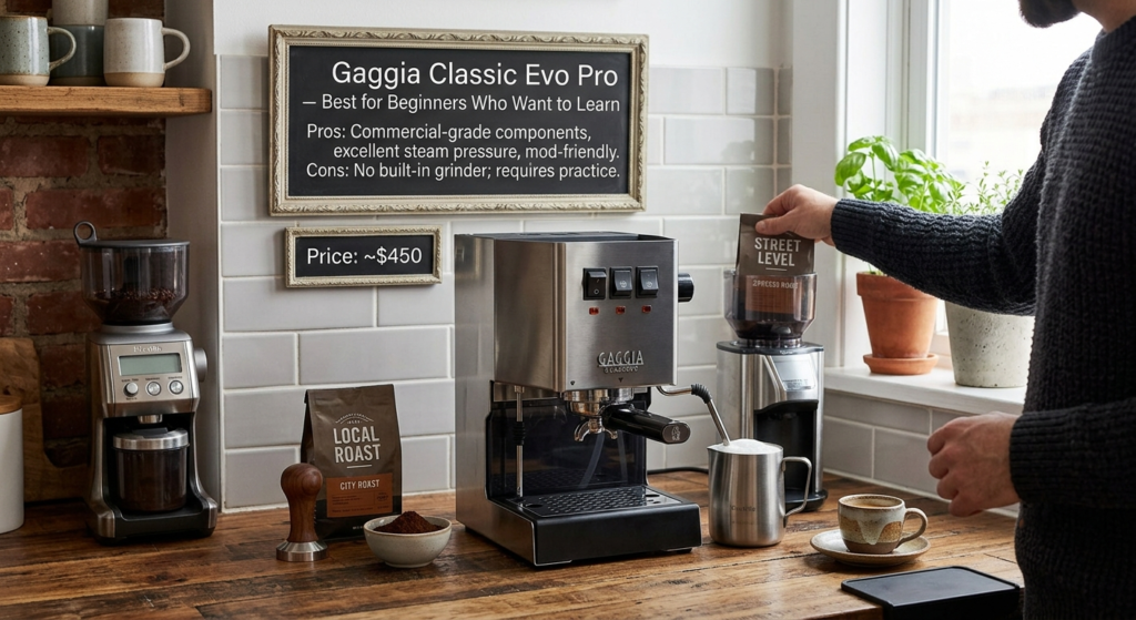 Gaggia Classic Evo Pro — Best for Beginners Who Want to Learn