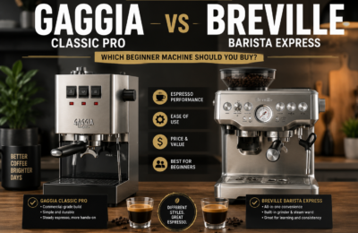 Gaggia Classic Pro vs Breville Barista Express: Which Beginner Machine Should You Buy?