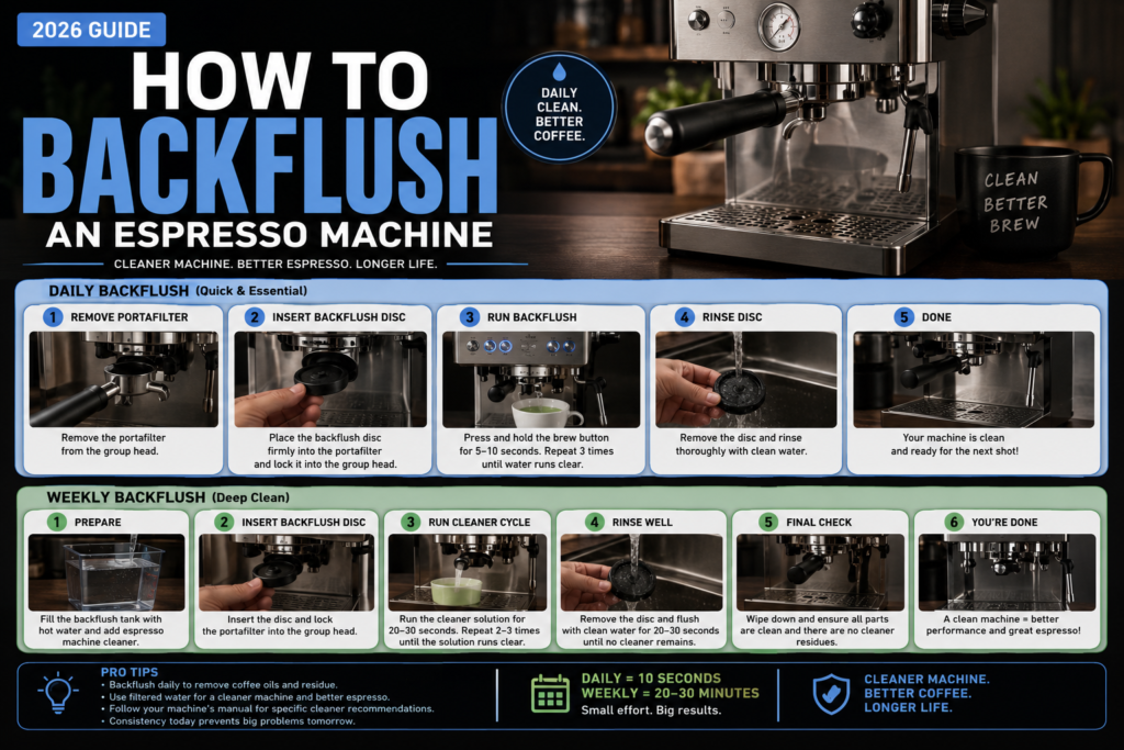 How to Backflush an Espresso Machine (Daily & Weekly Routine)