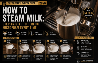 How to Steam Milk: Complete Barista Guide 2026