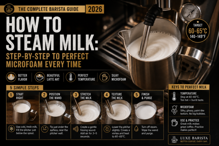 How to Steam Milk: Complete Barista Guide 2026
