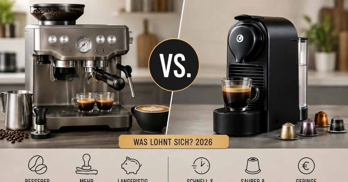Siebträgermaschine vs. Kapselmaschine – was lohnt sich? 2026