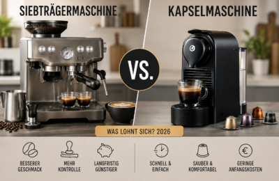 Siebträgermaschine vs. Kapselmaschine – was lohnt sich? 2026